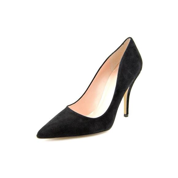 Kate Spade Black Suede Pointed Toe Pumps Size 7 Classic Heels Elegant - Picture 1 of 9
